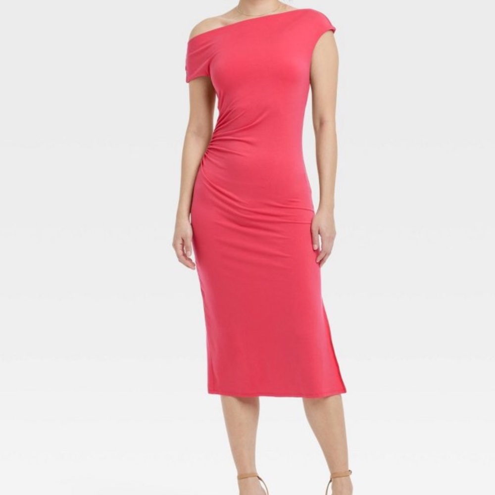 Target One Shoulder Pink Dress
